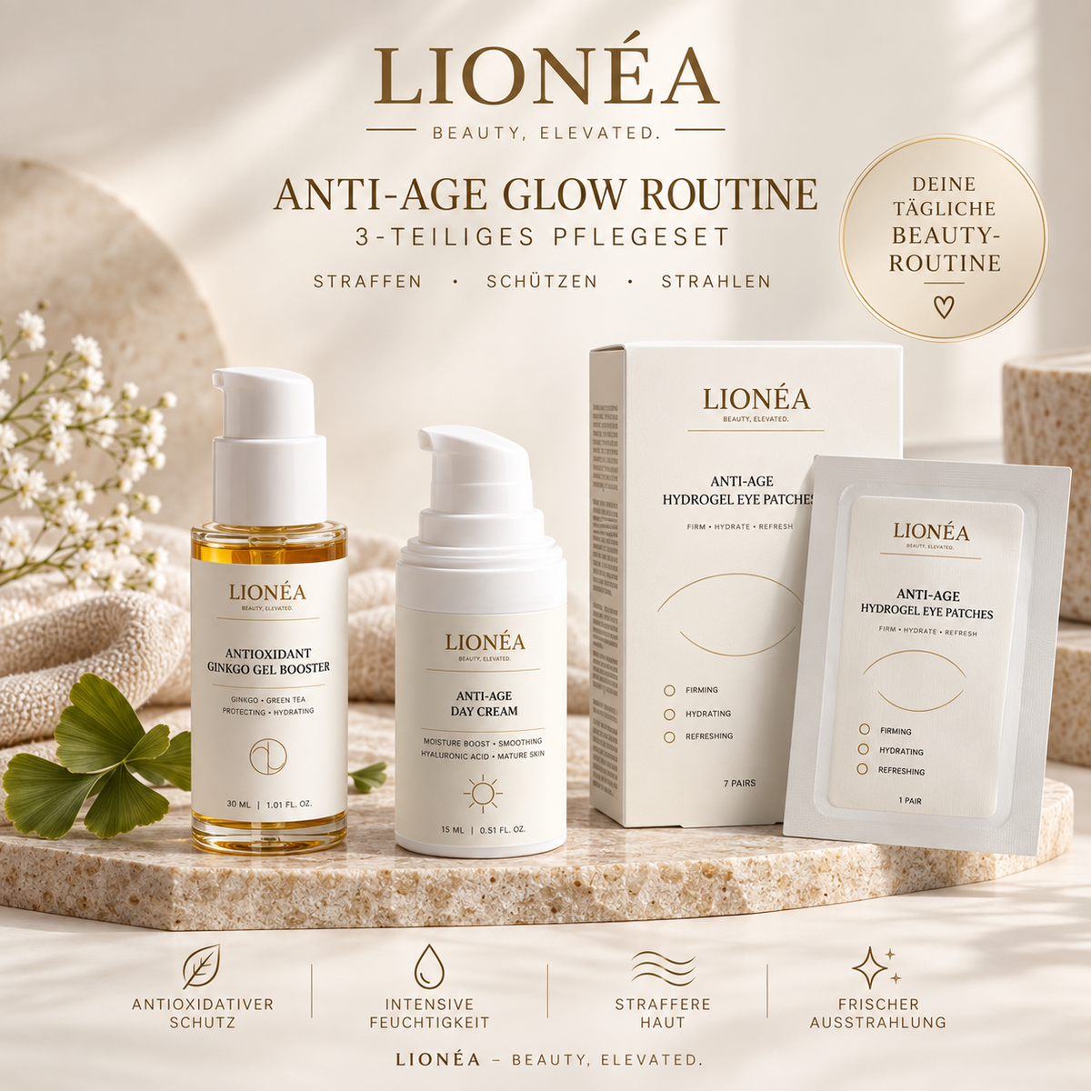 LIONÉA Anti-Age Glow Routine – 3-teilig