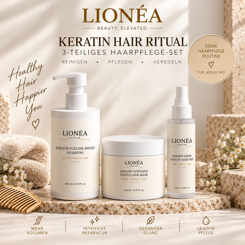 LIONÉA Keratin Hair Ritual – 3-teiliges Haarpflege-Set