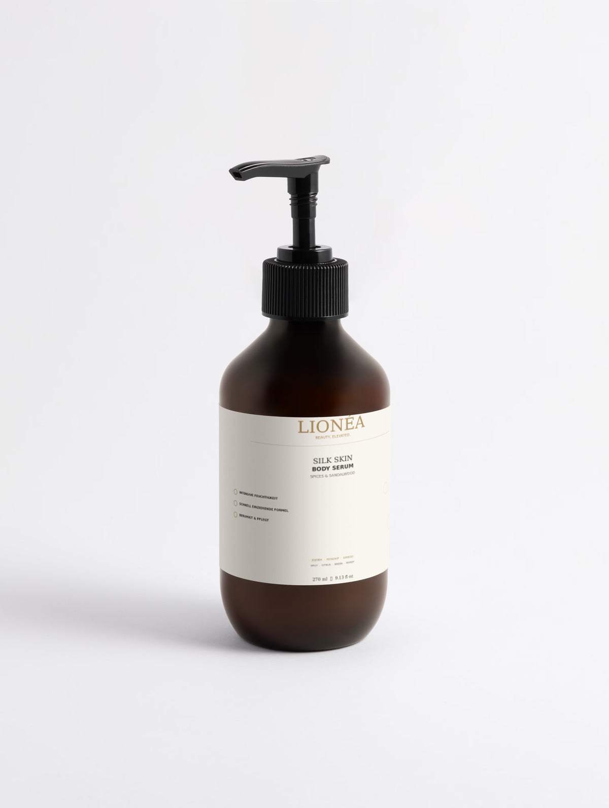 LIONÉA Silk Skin Body Serum – Spices & Sandalwood – 270 ml