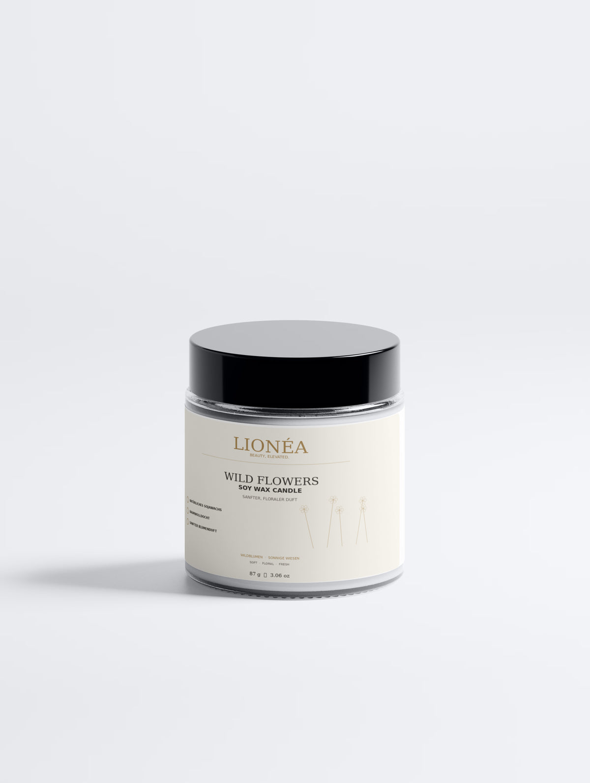 LIONÉA Wild Flowers Sojawachskerze – 87 g